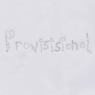 the word provisional as a detailed line drawing